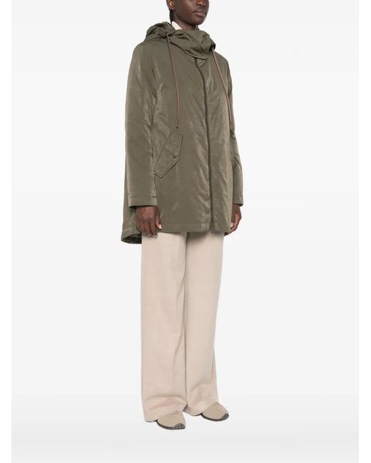 Herno Green Hooded Ripstop Parka