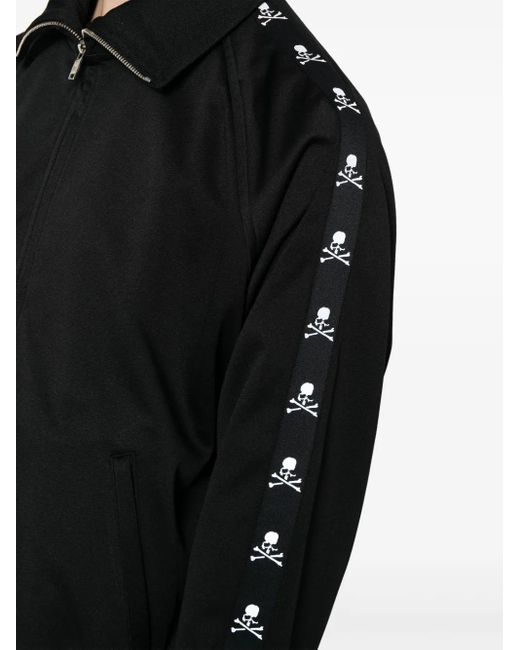 Mastermind Japan Black Logo-Tape Panelled Jacket for men