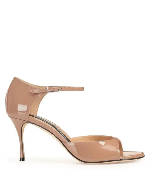 Sergio Rossi Brown 75Mm Godiva Sandals