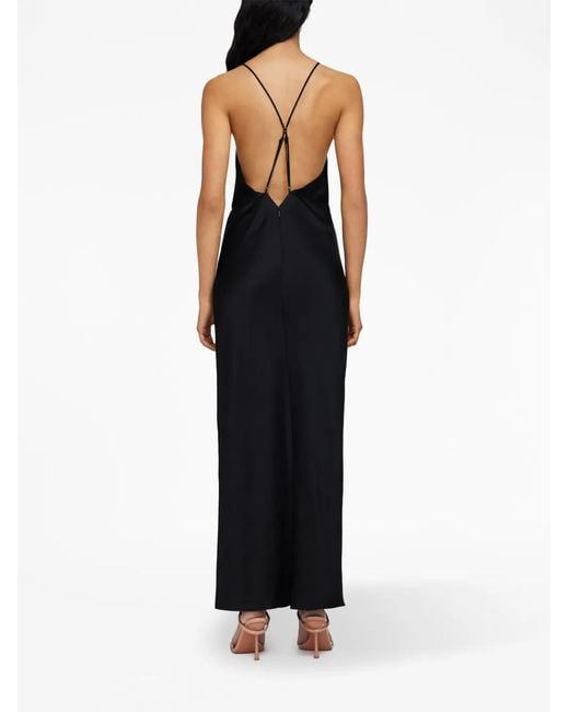 Jonathan Simkhai Black Giana Draped-Detail Sleeveless Dress