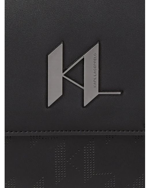 Karl Lagerfeld Black K/Plak Crossbody Bag for men