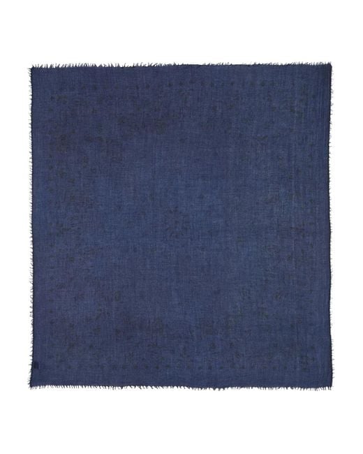 Sciarpa Con Bordi Sfrangiati di Kujten in Blue