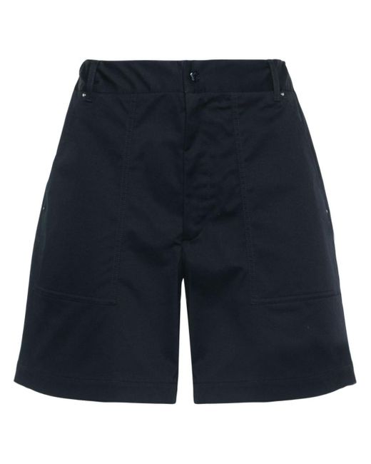 Moncler Blue Logo-patch Shorts - Men's - Elastane/cotton for men