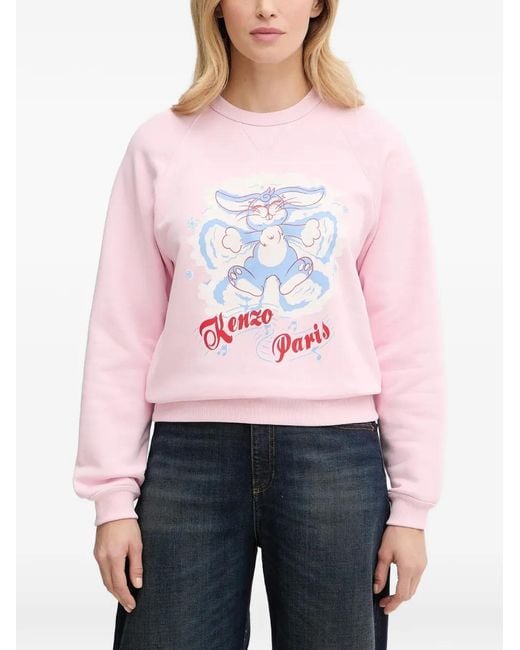 KENZO Pink Rabbit-Detail Sweatshirt