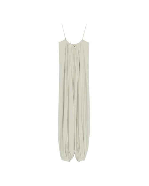Alysi White Spaghetti-Strap Jumpsuit