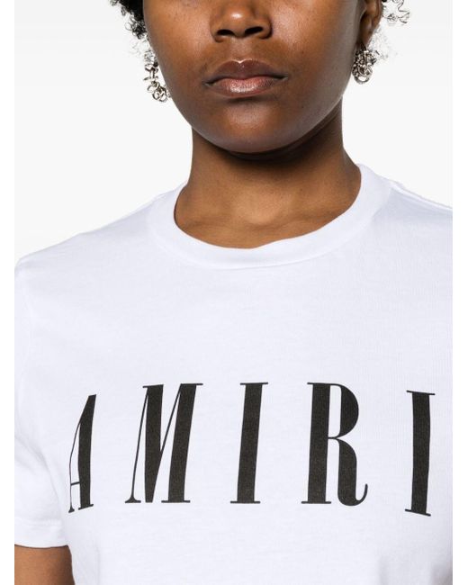 T-shirt en coton à logo imprimé Amiri en coloris White