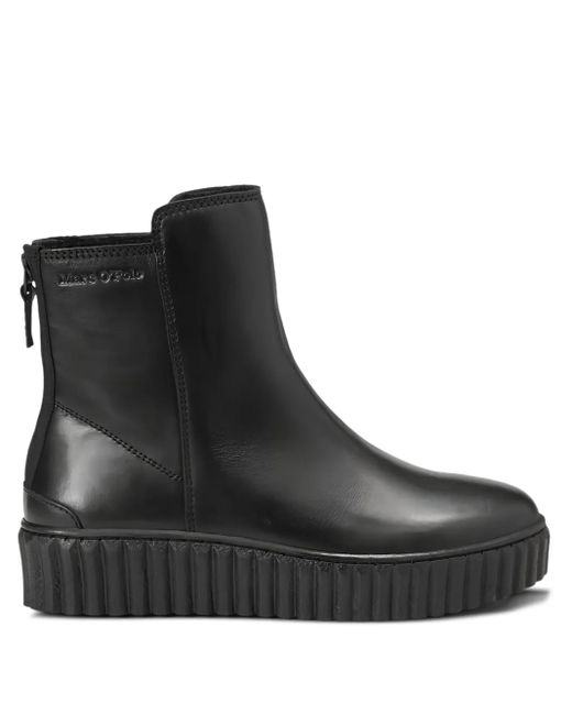 Marc O' Polo Black Leather Ankle Boots
