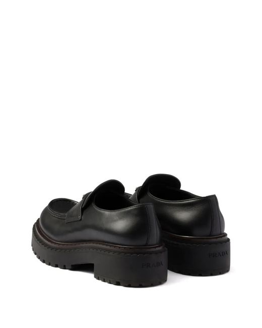 Prada Leder-Loafer in Black für Herren