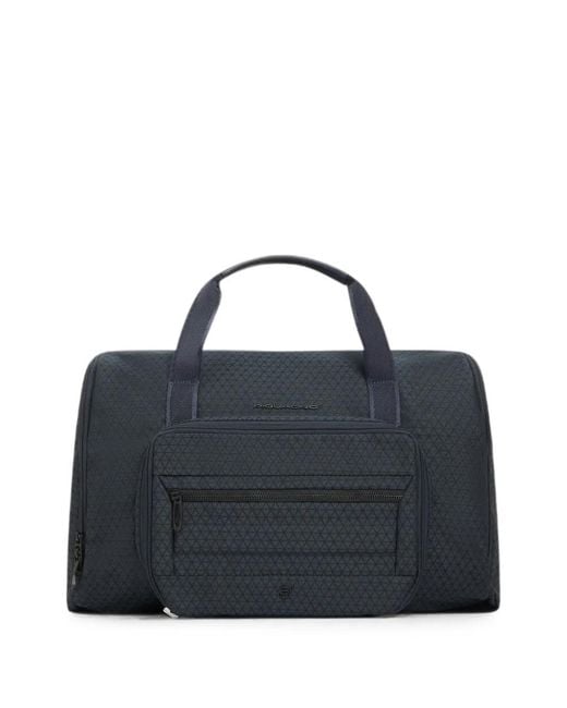Piquadro Blue Foldable Expandable Travel Bag for men