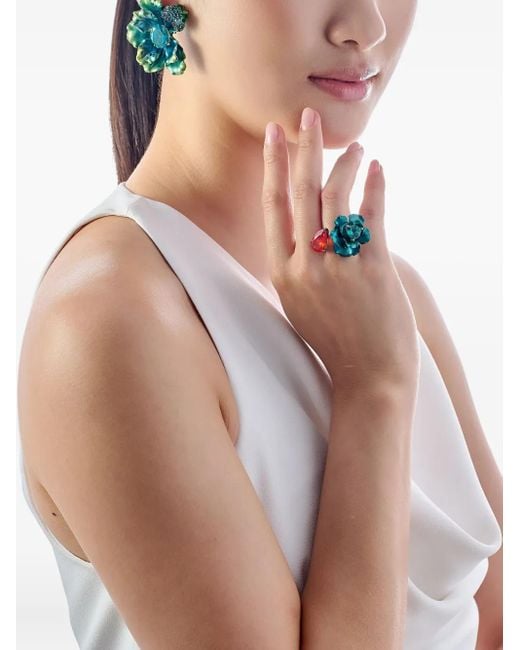 Anabela Chan White 14K And Rhodium Vermeil Bloom Multi-Stone Ring