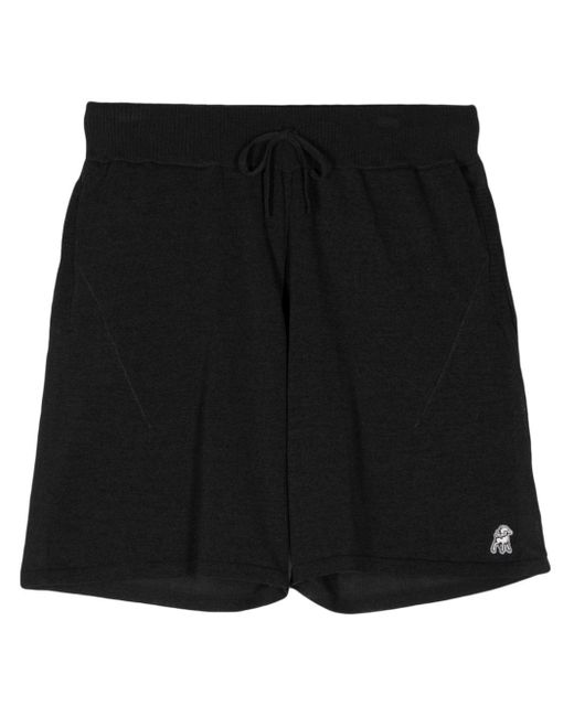 Undercover Black Sheep Patch Drawstring Shorts for men