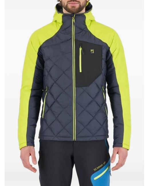 Karpos Blue Quilted Hooded Jacket for men
