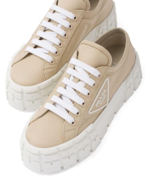 Prada Sneakers Met Gabardine in het White