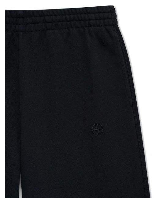 Anine Bing Blue Kacey Monogram Track Pants