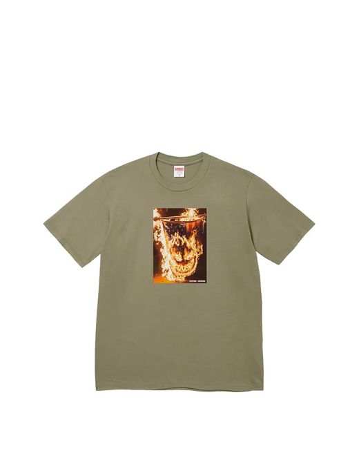 Supreme Green X Spitfire Logo-Print T-Shirt for men