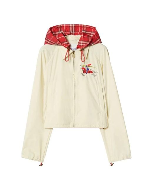 Burberry Natural Cropped Newcott Hooded Jacket