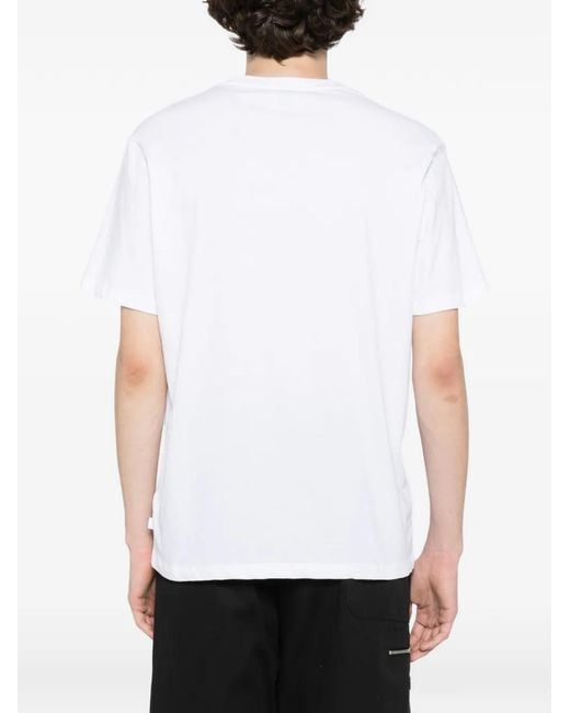 Michael Kors White Logo-Embossed T-Shirt for men