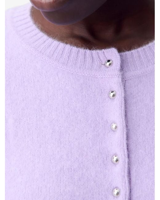 Claudie Pierlot ボタン カーディガン Purple