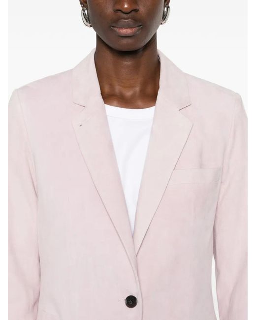 Desa Nineteenseventytwo Pink Suede Blazer