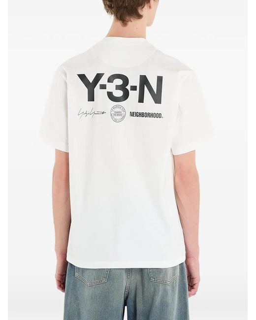 Y-3 White Nbdh Gfx Tee for men