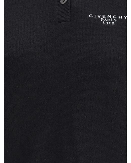 Givenchy Black Short-Sleeve Logo Polo Top