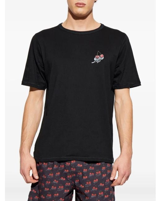 DIESEL Black Pyjama Kit-James À Imprimé Cerises for men