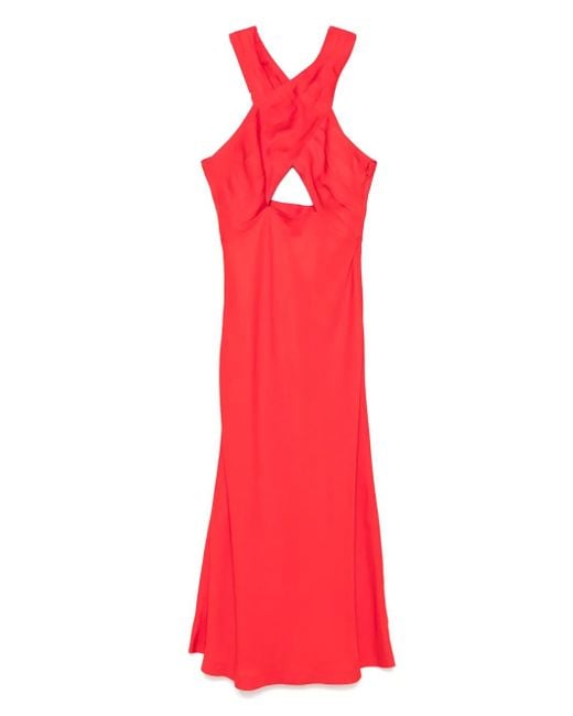 Sandro Red Wraparound Dress