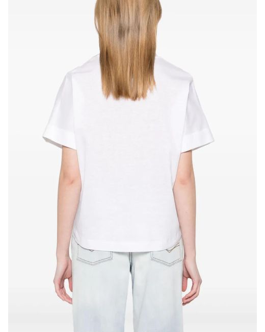Peserico ドローストリングヘム Tシャツ White