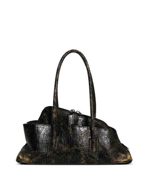 The Attico Black Small La Passeggiata Shoulder Bag