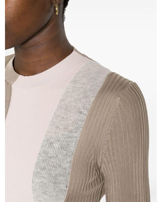 Maglione con design color-block di Fendi in Natural