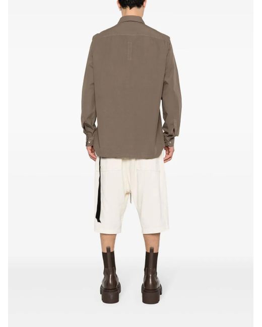 Rick Owens Brown Organic Cotton Poplin Shirt for men