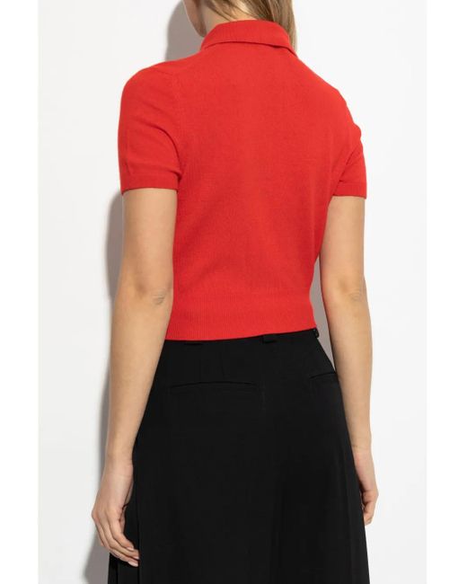 Alexander Wang ショートスリーブ ニットトップ Red