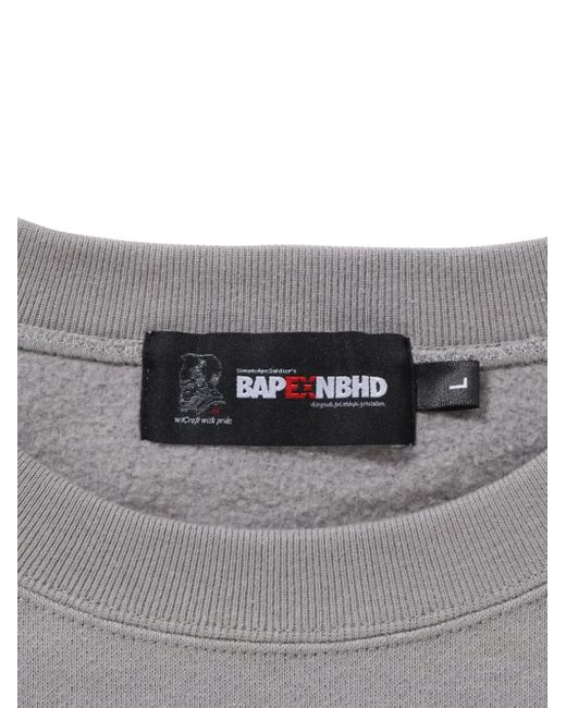Felpa Con Stampa Logo di Neighborhood in Gray da Uomo