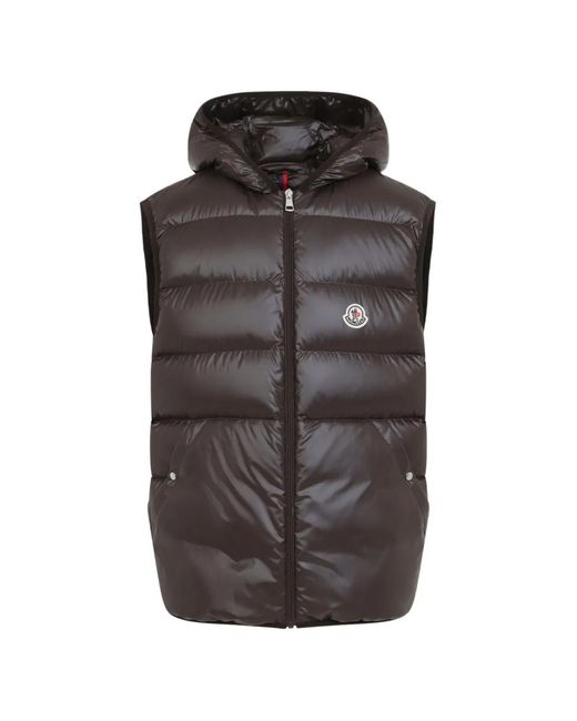 Moncler Brown Nyvalin Check-Pattern Hooded Down Jacket for men