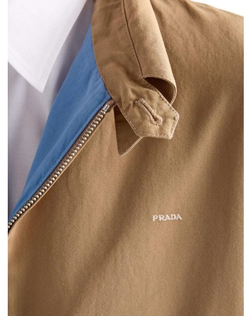 Prada Natural Cotton Bomber Jacket for men