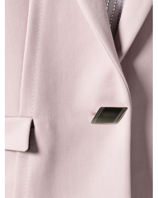 The Attico Pink Single-Breasted Blazer