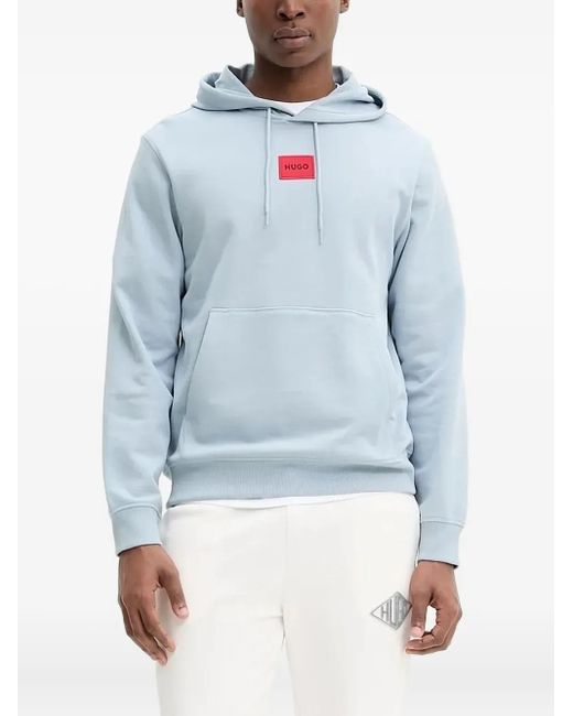 HUGO Hoodie Met Logopatch in het Blue voor heren