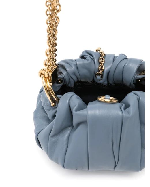 Chloé Blue Plissé Shoulder Bag