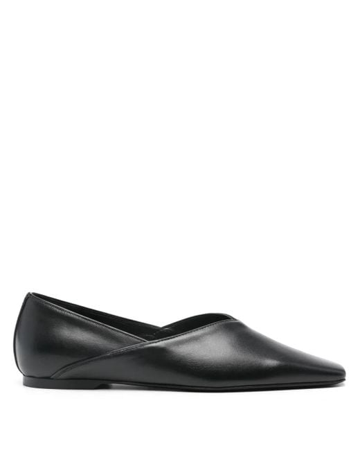 Totême Black Everyday Leather Flats