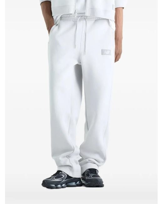 New Balance White Athletics Crafted Fleece Pants for men