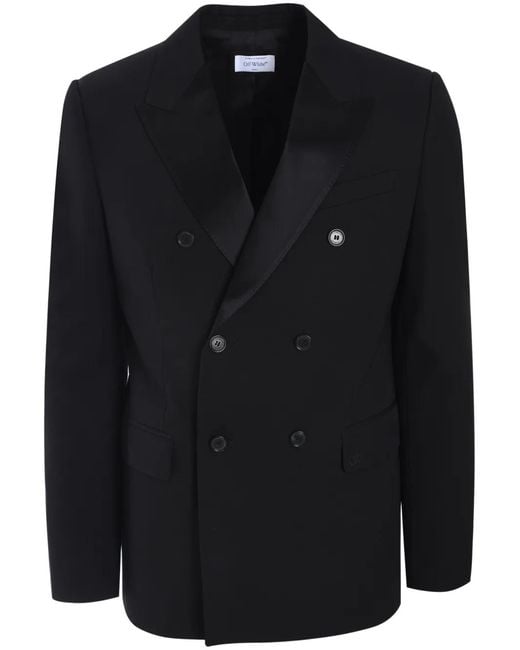 Off-White c/o Virgil Abloh Black Double-Breasted Blazer for men