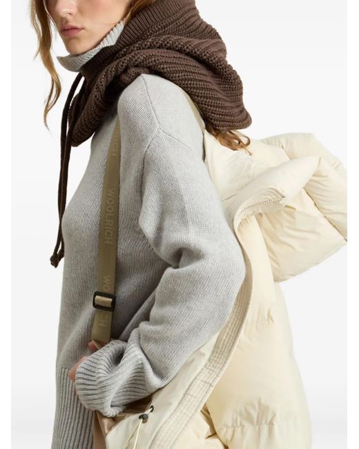 Abrigo Oversize Con Capucha Woolrich de color Natural