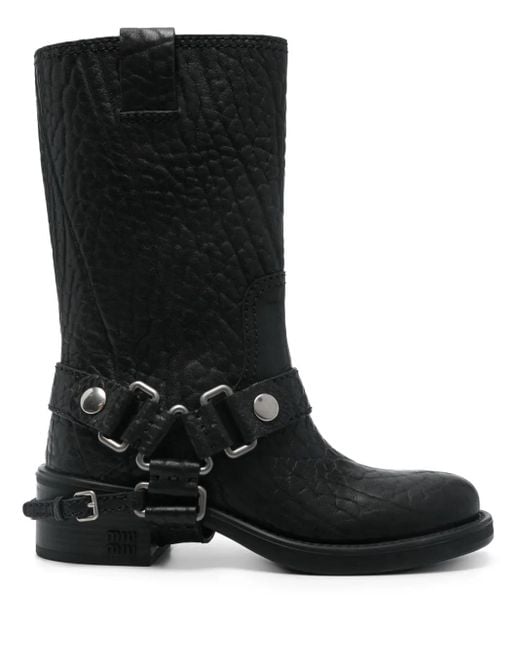 Stivali Moto di Miu Miu in Black