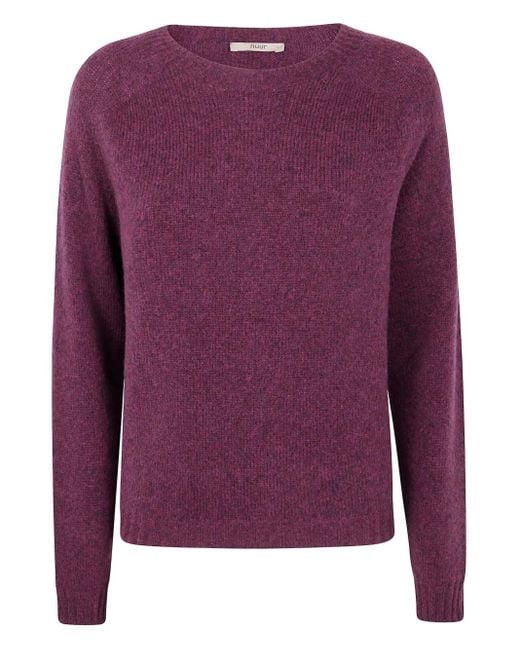 Nuur ラグランスリーブ ウールセーター Purple