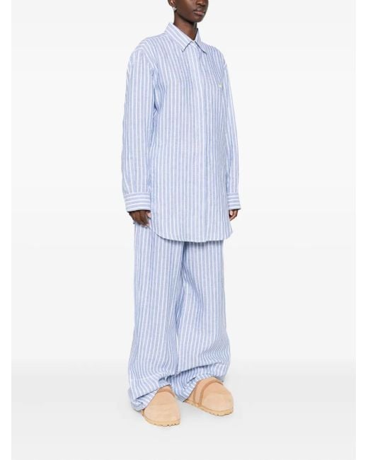 Off-White c/o Virgil Abloh White Striped Shirt Dress
