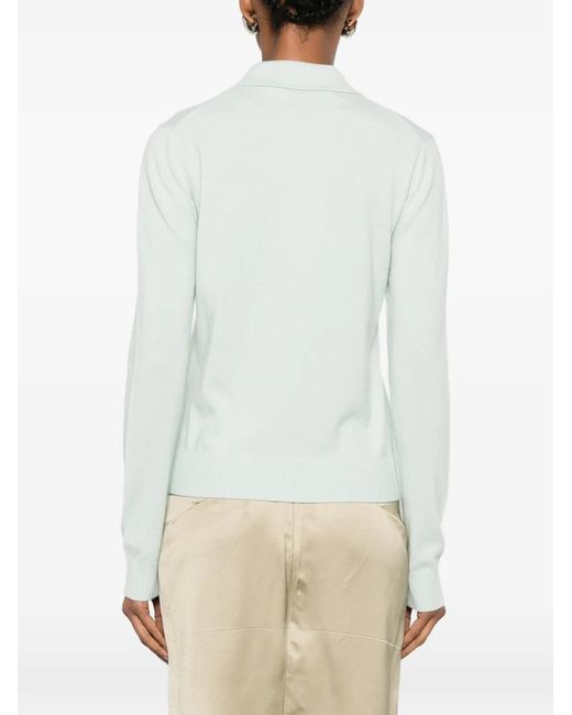 N°21 White Logo-Embroidered Polo Top