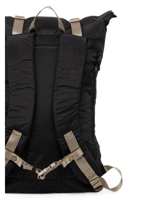 Doughnut Black Logo-Patch Buckle-Fastening Backpack