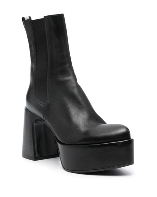 Premiata Black 95Mm Leather Ankle Boots