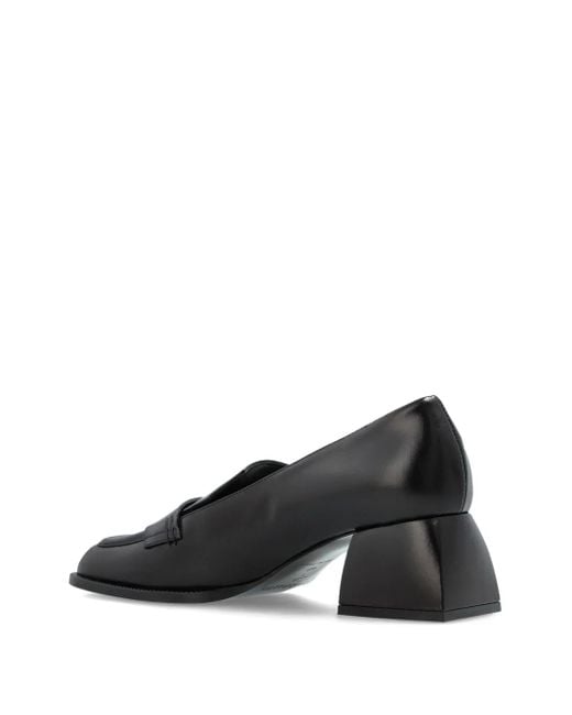 NODALETO Black 50Mm Bulla Cara Block-Heel Loafers
