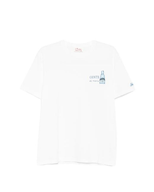 Mc2 Saint Barth White X Gin Mare Embroidered T-Shirt for men